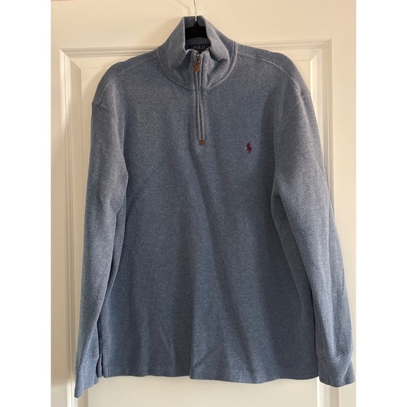 Polo Ralph Lauren Other - Polo Ralph Lauren Men's Blue Cotton 1/4 Zip Pullover Sweater Size L